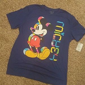 Mickey Mouse Tshirt NEW Small NEW bright blue